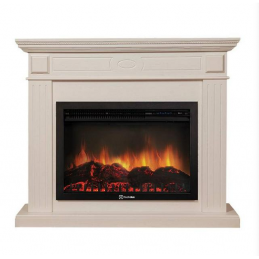 Каминокомплект: Очаг Electrolux EFP/P-3020LS N, портал Бианко 30 шпон беленый дуб